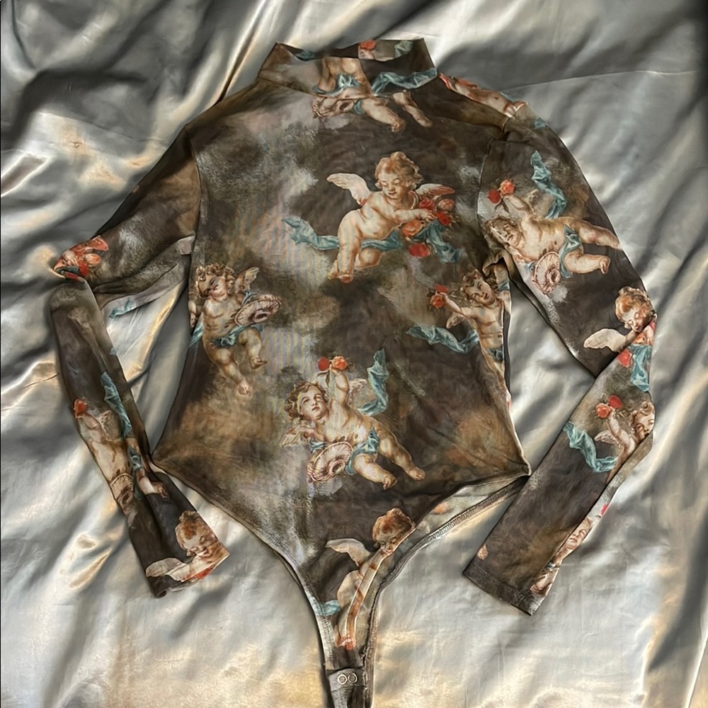 Cherub Print Long Sleeve Bodysuit
